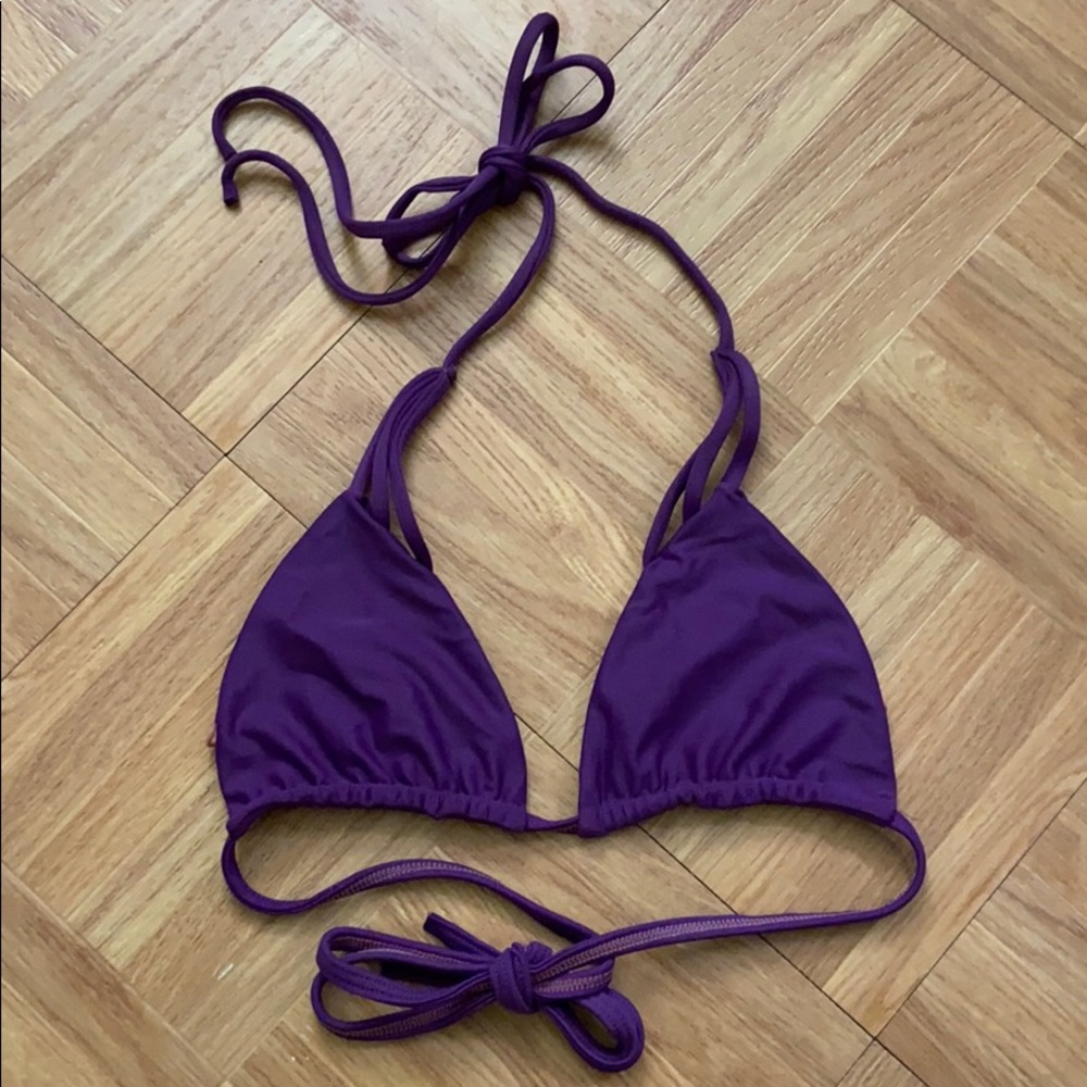 Issa de mar bikini top in eggplant